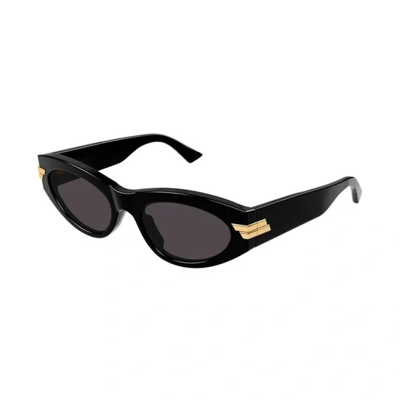 Bottega Veneta Black Sunglasses with Gold Details - Picture 2 of 2